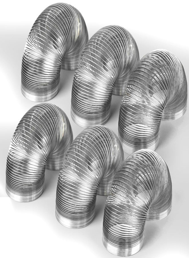 CHESLICR Metal Fidget Spring Toys Adults, Quiet Cool Stress Relief Toys 6 PCS Set for Adults Office Desk Spring Walking Toys for Classroom Prize Office Desk Raffle Prizes for Kids Teen Boy Man - Image 1